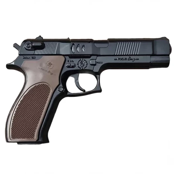 Metal Oyuncak Tabanca Siyah Seri 23 - Resim 3