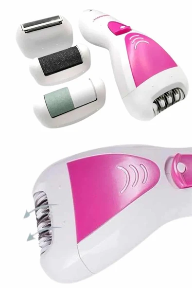 4 Başlıklı Bakım Cihazı Epilatör Tüy Alma Makinesi Topuk Törpüsü - 5