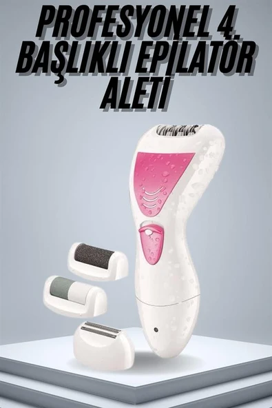 Epilatör Cihazı Epilasyon Aleti Çoklu Başlık Seçeneği Ayak Törpüsü - 2