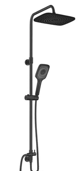 Ar Troya Kolonlu Tepe Duş Seti Mat Siyah 103558051