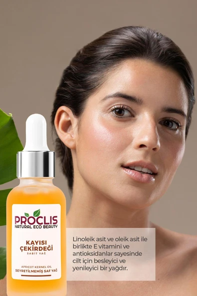 PROCLİS Kayısı Çekirdeği Yağı %100 Doğal Bitkisel Sabit Yağ, Apricot Kernel Oil, Prunus Armeniaca 30ml - 2