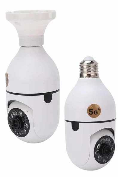 Güvenlik Kamerası Wi-Fi Özellikli 360 Derece Full Hd 1080p Ampül Kamera - Resim 5