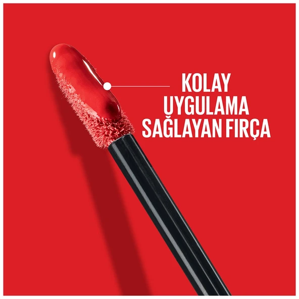 Maybelline New York Super Stay Vinyl Ink Uzun Süre Kalıcı Likit Parlak Ruj 15 Peachy - Resim 6