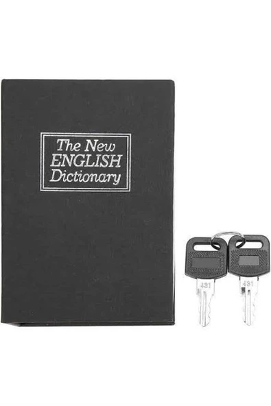 Gizli Kasa Kilitli Sözlük Görünümlü 18cm Gizli Kasa Büyük Boy Anahtarlı - 5