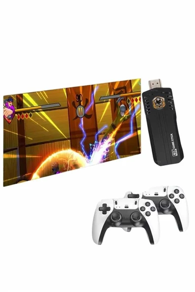 4k Kablosuz Çift Kol Retro Oyunlar 20000 Oyunlu Atari - 3