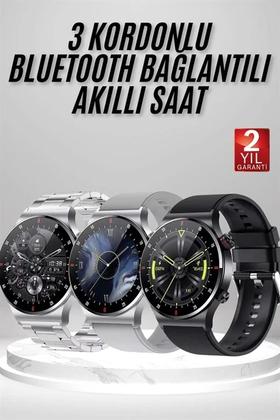 Akıllı Saat Çoklu Kordon Seçeneği Amoled Ekran Çok Fonksiyonlu Bluetooth Bağlantılı - Resim 2