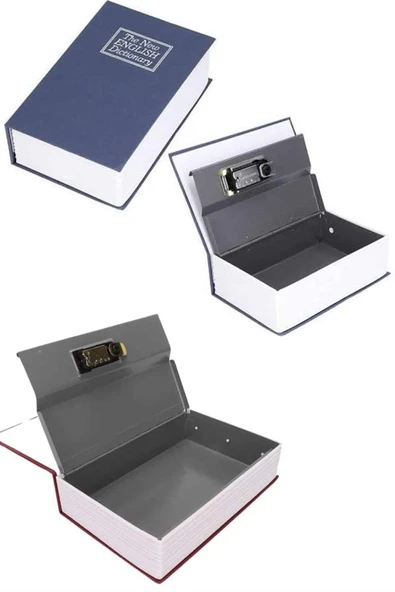 Kilitli Gizli Kasa Sözlük Kumbara Kitap Sözlük Görünümlü 18cm - 1