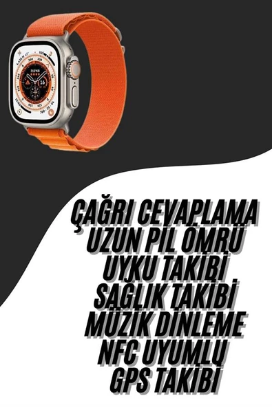 Yeni Nesil Akıllı Saat Çok Yönlü Titreşimli 49 MM Android ve İOS Uyumlu ürün görseli
