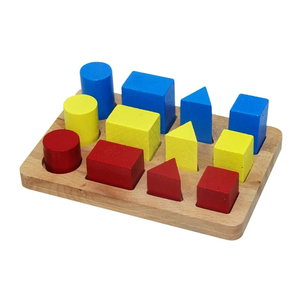 Kutulu Ahşap  Geometrik Büyükten Küçüğe - Resim 3