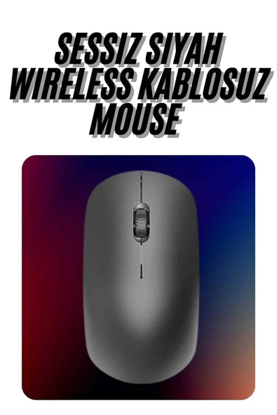 Kablosuz Bağlantı Yüksek Hassasiyetli Kablosuz Wireless Siyah Mouse - 2