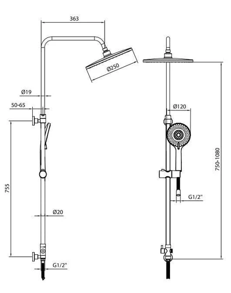 Ar Avanos Kolonlu Tepe Duş Seti 102158047 - 2