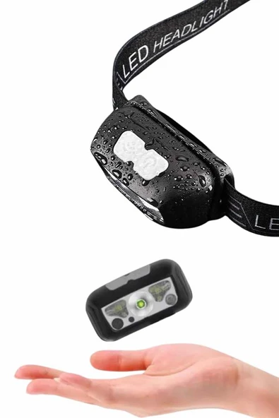 Kamp Lambası Kafa Feneri Kafa Lambası Ayarlanabilir Sensörlü Şarjlı - 4