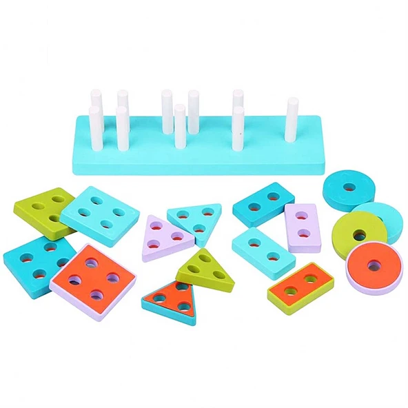​​​​​​​LC Ahşap Geometrik Şekiller Bul-Tak - 2