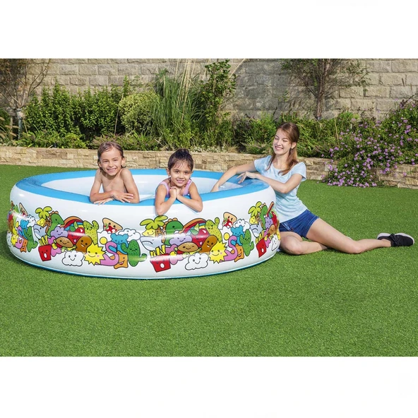Bestway Şişme Jumbo Desenli Havuz 51122 - 5