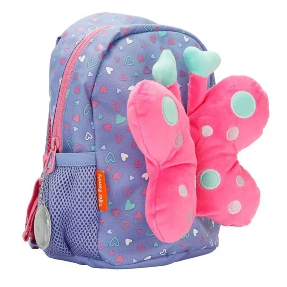 Peluş Kelebekli Mor Anaokulu Çantası - 3