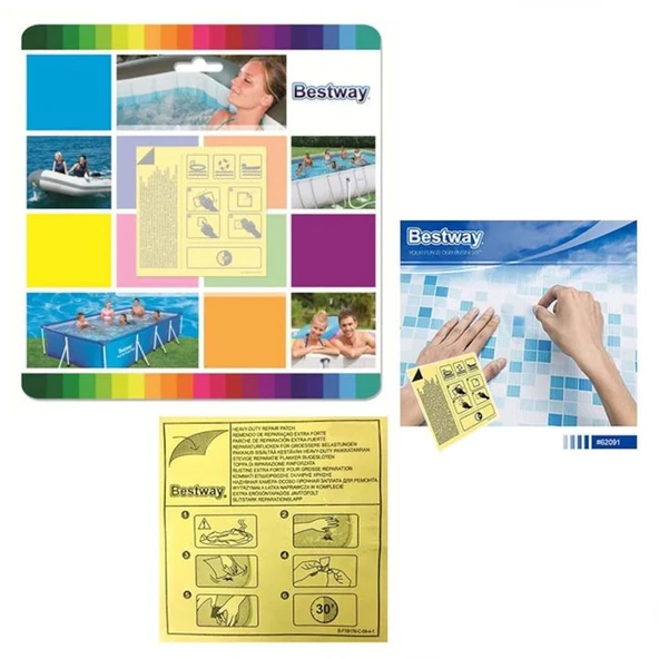 Bestway Şişme Ürünler için Tamir Yaması 6,5 x 6,5 cm 62091 - Resim 4