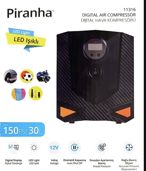 Piranha 11316 Dijital Hava Kompresörü