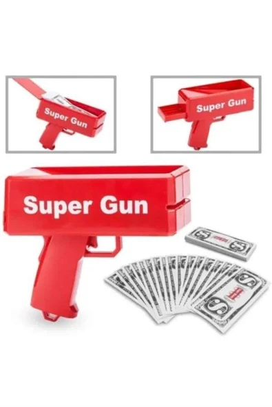 Kırmızı Çocuklara Özel Para Fırlatma Makinesi Para Saçma Tabancası - Resim 3