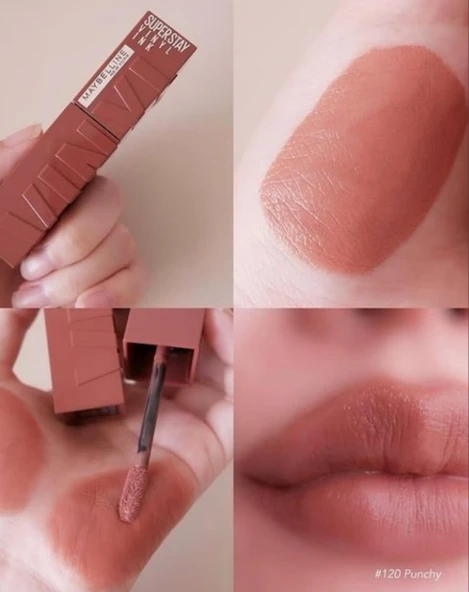 Maybelline New York Super Stay Vinyl Ink Uzun Süre Kalıcı Likit Parlak Ruj 120 Punchy - Resim 2