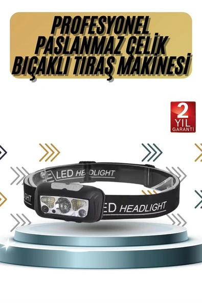 Kamp Lambası Kafa Feneri Kafa Lambası Ayarlanabilir Sensörlü Şarjlı - 2