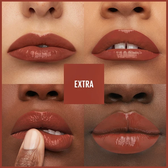 Maybelline New York Super Stay Vinyl Ink Uzun Süre Kalıcı Likit Parlak Ruj 130 Extra - Resim 3