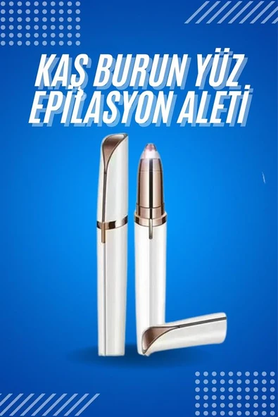 Tüy Kıl Alma Kaş Bıyık Unisex Yüz Bakım Epilasyon Aleti Pilli - Resim 2