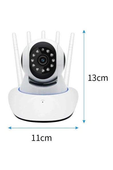 LED Aydınlatmalı 5 Antenli Motorlu 1080P Wifi Kamera Sensörlü - 5