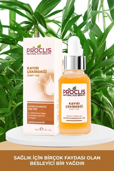 PROCLİS Kayısı Çekirdeği Yağı %100 Doğal Bitkisel Sabit Yağ, Apricot Kernel Oil, Prunus Armeniaca 30ml - 4