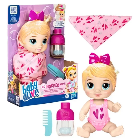 Baby Alive Bebeğimle Şampuan Eğlencesi Sarışın F9119 - 1