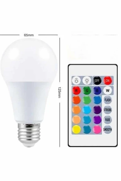 Ambiyans Aydınlatma RGB Led Lamba Kumandalı Renk Değiştirebilen - 5
