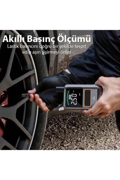 Akman ALLY ST-5528 Dijital Basınç Göstergeli Oto Lastik Şişirme Pompası Hava Kom - ACL6203161-8135 - Resim 3