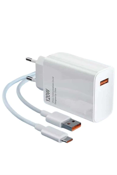 Type C Yüksek Hızlı Şarj Aleti Beyaz 120W Ultra Uzun Ömürlü - 3