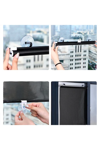 Akman Araba Araç içi Katlanabilir Araç Oto Ön Cam Güneşlik Branda 58x125cm-(1903 - ACL6205623-4709 - Resim 3