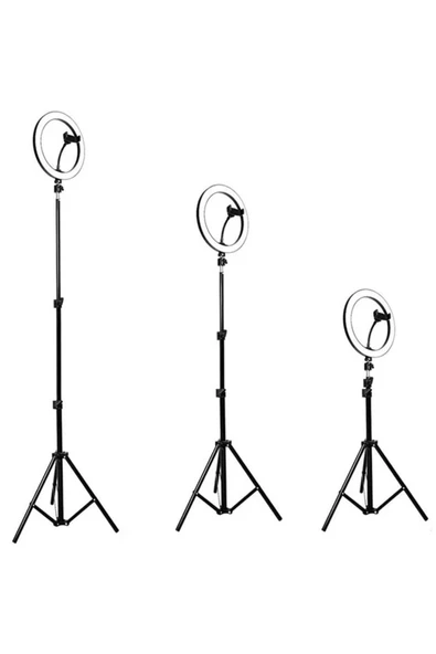 Akman ALLY 10 İnch Halka Led Tripod(1.30M)Youtuber Video Selfie Stüdyo Makyaj Işı? - ACL6206197-5524 - Resim 5