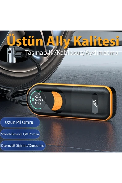Akman ALLY ST-5520 Dijital Basınç Göstergeli Oto Lastik Şişirme Pompası Hava Kom - ACL6203307-9252 - Resim 2