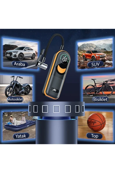 Akman ALLY ST-5520 Dijital Basınç Göstergeli Oto Lastik Şişirme Pompası Hava Kom - ACL6203307-9252 - Resim 5