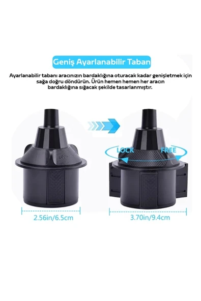 Akman ALLY HS-P05 Universal Araç İçi Telefon Tutucu - Yemek Masası-(1903) - ACL6202165-4073 - 4