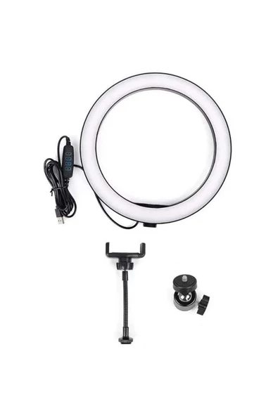 Akman ALLY 10 İnch Halka Led Tripod(1.30M)Youtuber Video Selfie Stüdyo Makyaj Işı? - ACL6206197-5524 - Resim 4