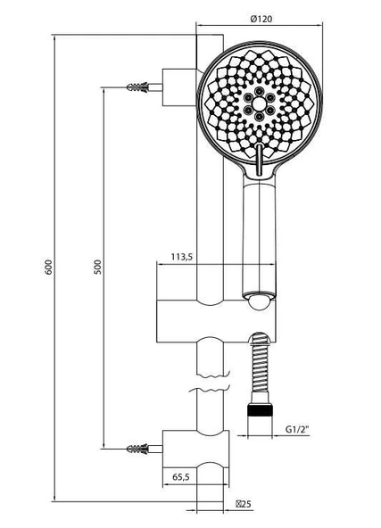 Ar Patara Hareketli Sürgülü Duş Seti (3 Fonksiyonlu) 102146139 - 2