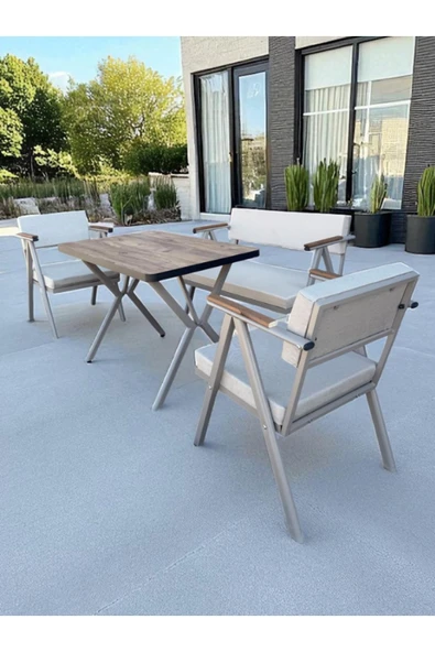 Dekoroom's Vera 2-1-1- bahçe balkon mobilyası , oturma grubu , çay seti - Resim 2