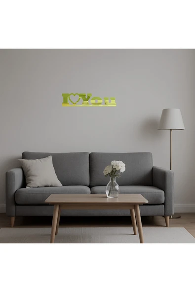 Akman Romantik Kalplerle Dekoratif İç Mekan Altın Aynalı Tablosu 15,8 cm x 3,9 cm - ACL6206925-9233 - 5