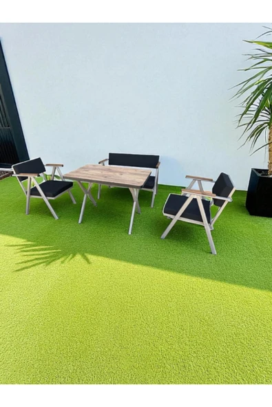 Dekoroom's 2-1-1-MASA-SALINCAK bahçe balkon mobilyası , oturma grubu , çay seti - Resim 3