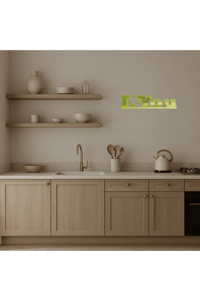 Akman Romantik Kalplerle Dekoratif İç Mekan Altın Aynalı Tablosu 15,8 cm x 3,9 cm - ACL6206925-9233 - 3