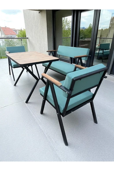 Dekoroom's Vera 2-1-1- bahçe balkon mobilyası , oturma grubu , çay seti - Resim 3