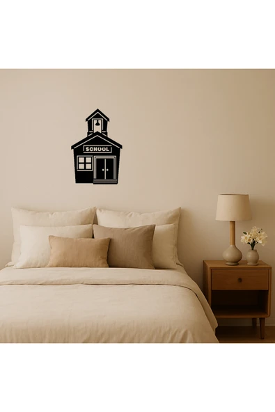Akman Detaylı Okul Binası Dekoratif Tablo 10,6 cm x 15,7 cm - ACL6207376-9576