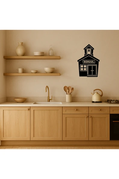 Akman Detaylı Okul Binası Dekoratif Tablo 10,6 cm x 15,7 cm - ACL6207376-9576 - 2