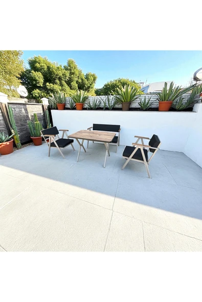 Dekoroom's 2-1-1-MASA-SALINCAK bahçe balkon mobilyası , oturma grubu , çay seti - 3