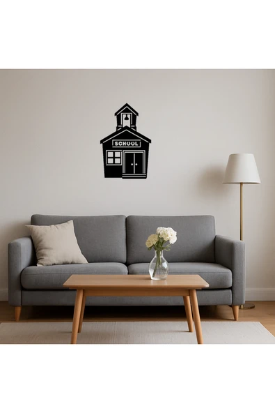 Akman Detaylı Okul Binası Dekoratif Tablo 10,6 cm x 15,7 cm - ACL6207376-9576 - 4