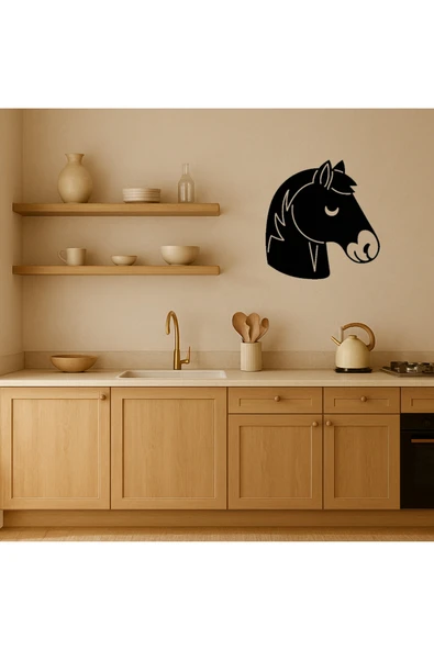 Akman At Yüzü Temalı Dekoratif Tablo 15 cm x 15,7 cm - ACL6205192-6956 - 2