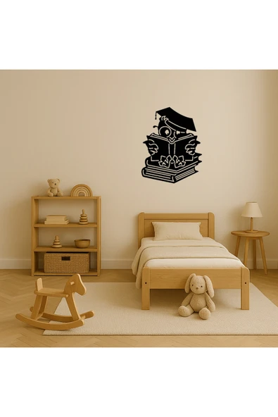 Akman Kitap Okuyan Kuş Temalı MDF Dekor Tablo 12,4 cm x 15,7 cm - ACL6209688-1221 - 3
